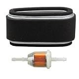 Hipa 11013-2110 Air Filter Fuel Filter for Kawasaki FC400V FC420V John Deere M97211 M74285 LX172 LX176 GT242 170 175 240 245 Lawn Mower Gravely 21391300
