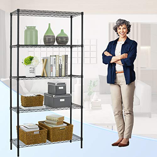 2 Black+Commercial+Shelf+Adjustable+Shelving
