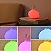 Forvery Portable Silicone LED Nightlights 7 Single Colors Mode and 7-color Breathing 3-modes Interesting Mild Soft Adorable Bunny Bear Appearance USB Charging