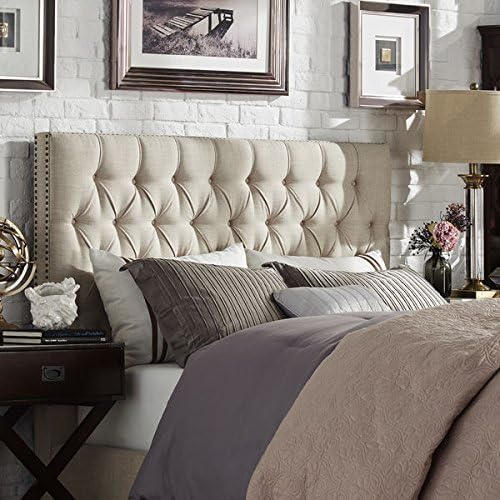 SIGNAL HILLS Knightsbridge Tufted Nailhead Chesterfield Queen Headboard
