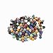 Peeress Lava Rock Stone Gemstone semi Precious Stone Beads Round Loose Beads for Jewelry Making Findings Accessories 200pcs (8mm x 1 Box, Mixed Color)