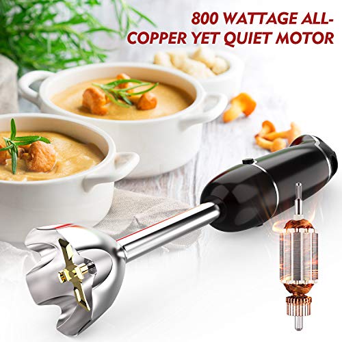 KOIOS 800W Immersion Hand Blender (3 in 1 Black) Pricepulse