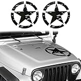 Front Hood US Army Star Black Five Star 19.7