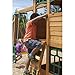 KidKraft Cloverdale Wood Swing Set/Playset with Slide, Rock Wall, Glider and Swings,Gift for Ages 3-10