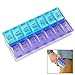 Pill Organizer, HoFire BPA Free Twice A Day Travel 7 Day Weekly Pill Box Case Large Compartments to Hold Vitamins, Cod Liver Oil, Supplements and Medication(Large, Purple & Blue)