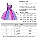 Cotrio Girls Unicorn Tutu Dress Kids Birthday Party Dresses Halloween Cosplay Costumes Outfits Set Age 6-7 Years Size 6 (Purple)