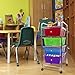 Sorbus 4 Drawer Organizer Rolling Cart -Features Storage Bins on Wheels-Great Organizer Cart for Home, Office, Classroom, Teaching Supplies and More (Multi-Color)