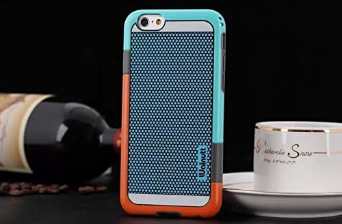 iPhone 6 4.7" Zenus walnutt bumper Contrast Color Silicone Protective Case Cover for Apple Iphone 6 (Blue)