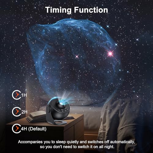 Planetarium Projector for Bedroom, 13 in 1 Galaxy Star Projector Light, Nebula Night Light with Timer, LED Space Galaxy Lamp Room Decor for Adults Kids, Black