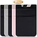 SHANSHUI Card Holder for Back of Phone, Double Stretchy Lycra 3-m Adhesive Phone Wallet Stick on Credit Card Holder Pocket Pouch for iPhone and Most Smartphones (MultiColors-5Pack)