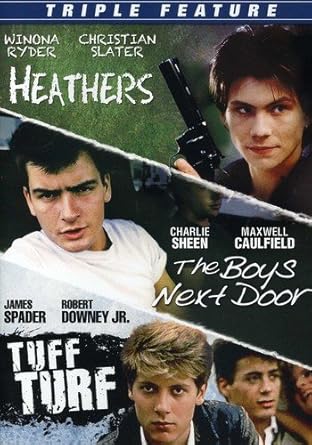 Amazon Com Triple Feature Heathers The Boys Next Door Tuff Turf Charlie Sheen Christian Slater James Spader Kim Richards Robert Downey Jr Winona Ryder Fritz Kiersch Michael Lehmann Penelope Spheeris Movies