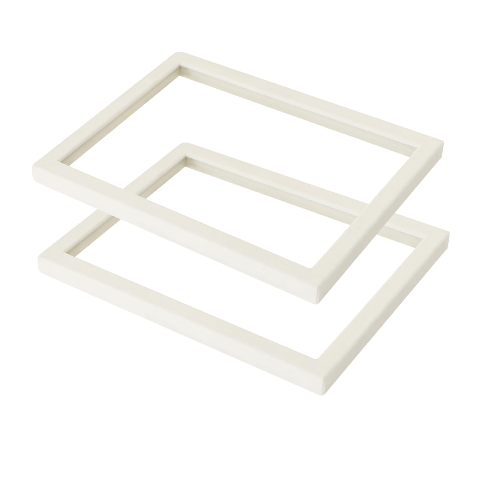 Photo 1 of Coward 2Pcs Beige Velvet Glass Lid for the Trays Can Use if Needed