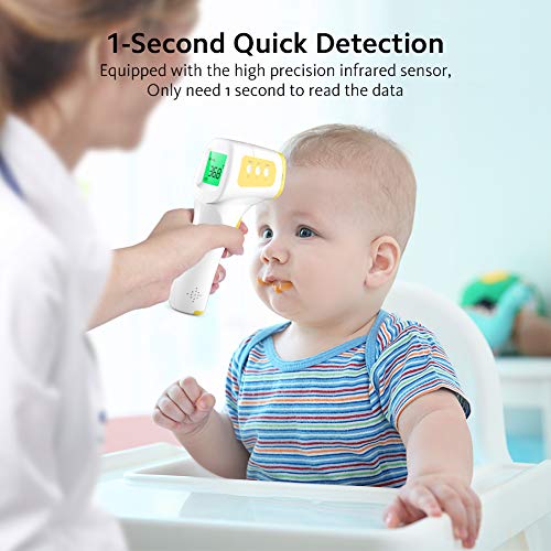 CocoBear Thermometer for Fever Digital Medical Infrared Thermometer for Body, Surface and Room Forehead Thermometer for Baby, Kids and Adults