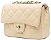 ILISHOP Women's Fashion Handbag Quilting Chain Cross Ladies Shoulder Bag Korean Style Quilted Cross-body Bags For Teens Hot Sale (Apricot)