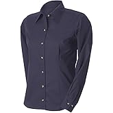 Devon & Jones Women's Long Sleeve Five-Star Performance Twill Button Down Dress Shirt - Ink D555W M