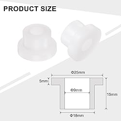 uxcell 12pcs Flanged Sleeve Bearings Plastic