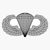 LAD Studio Basic Parachutist Badge - Airborne Jump Wings - US Army Window Bumper Sticker Decal 5""