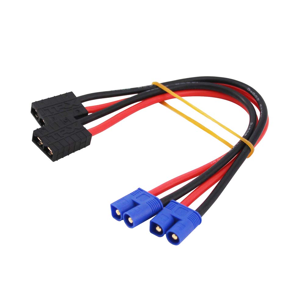 BDHI 2pcs ID Charger Adapter: Traxxas Female to EC3 EC-3 Male TLR LiPo TRX TRA2970 TRA2972(B129-2)