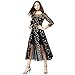 Dezzal Women's Floral Embroidered Sheer Evening Cocktail Dress
