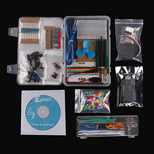 Keywish UNO Project Starter Kit for Arduino with UNO R3 Development Board, LCD1602, Breadboard, Servo Motor, Detailed Tutorial