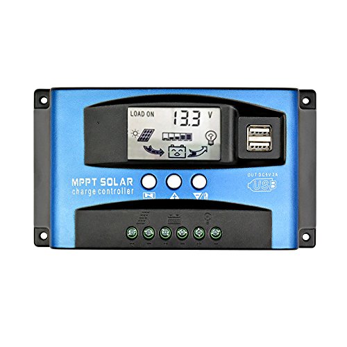 SUNYIMA 30A MPPT Solar Charge Controller with LCD Display Dual USB