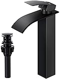 Qomolangma Tall Waterfall Bathroom Faucet, Matte
