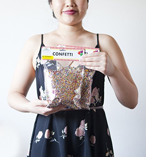 image for Hit Delights Metallic Shiny Confetti. Sparkly Rainbow Confetti, Bulk J