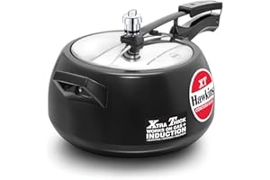 Hawkins CXT50 Contura Hard Anodized Induction Compatible Extra Thick Base Pressure Cooker, Black, 5l