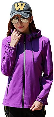 UDAREIT Womens Windbreaker Jackets Hoodie Plus Size Winter Rain Jacket Coat Water Resist Casual Full Zip Spring Running Hiking Clothes