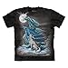 The Mountain Men's Dragon Wolf Moon T-Shirt Black XL