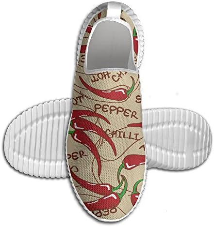 Red Hot Chili Peppers 3D Designs Stylish Casual Pattern Mesh Comfortable Men's Walking Running Shoes