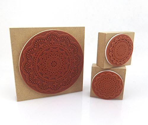 Woodblock Stamp,Woodows Circle Lace Stamp (3-Piece)