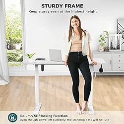 SMUG Height Adjustable Electric Standing Desk, 55 x