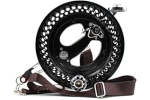 9KM DWLIFE 11in Kite Reel Winder with Shoulder Strap, Aluminum, Ratchet Lock Brake, Smooth Rotation Ball Bearing, Line-Guide, Large Single Line Kite Flying