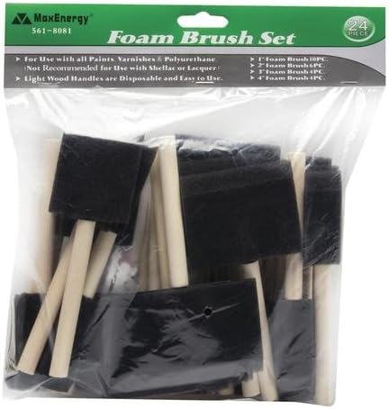 MaxEnergy Foam Paint Brush Set - 24pk
