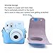 [Fujifilm Instax Mini 8 Case] - CAIUL 2nd Generation [Update Version] Comprehensive Protection Instax Mini 8 Case With Soft PU Leather [ Film Count Show and Easy to Reload Film Design ] (Blue)