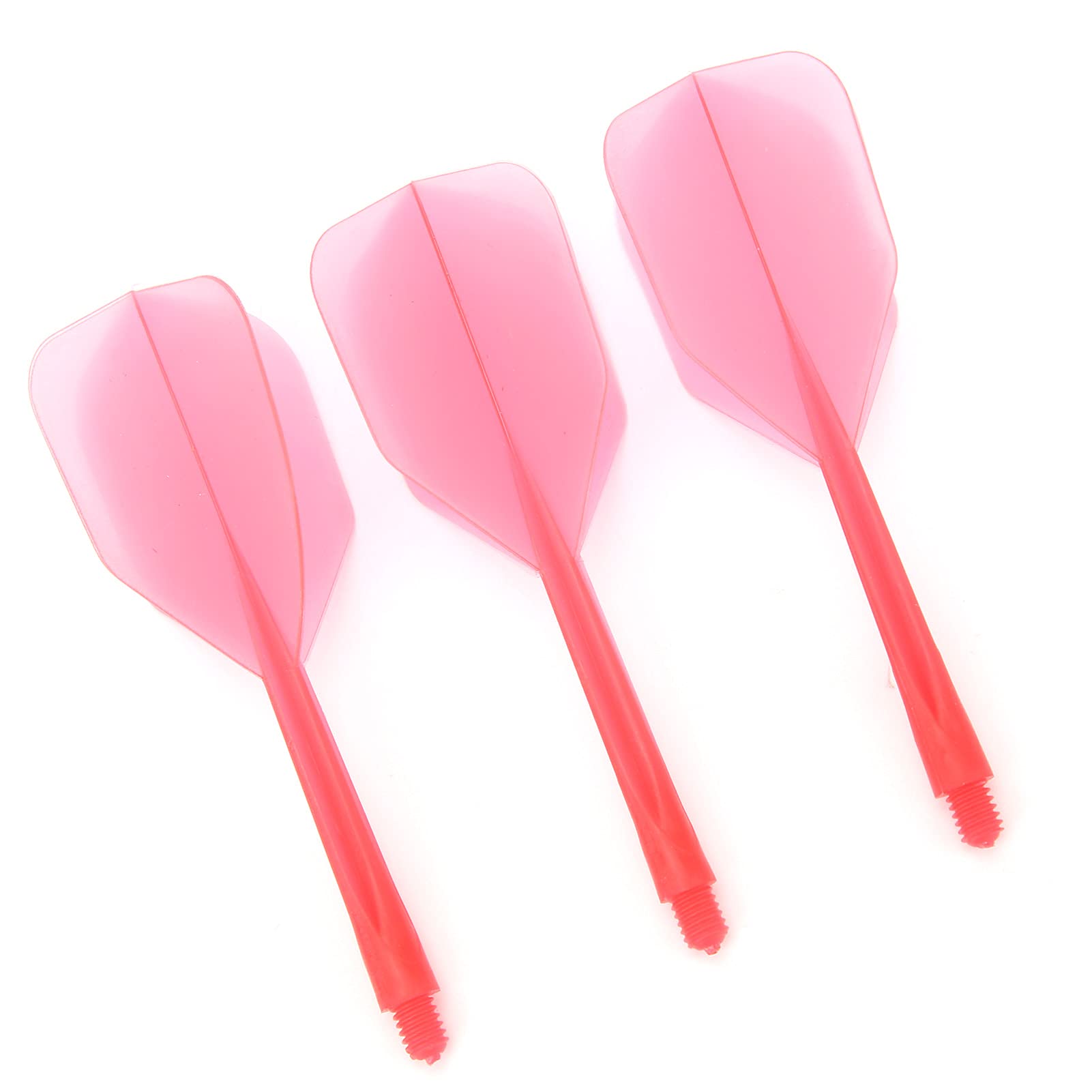 AXOC Dart Shaft and Flights, 2BA Thread Standard Shape Dart Shafts and Flights Combo for Dart Game for 90‑degree Flight(Red)