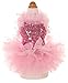 MaruPet Fashion Sweet Puppy Dog Blingbling Princess Skirt Pet Dog Lace Cake Camisole Tutu Dress Pink X-Small
