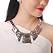Veenajo Fashion Jewelry Chunky Bib Statement Splicing Bling Square Collar Necklace for Women
