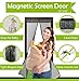 Magnetic Screen Door Durable Mesh Curtain and Full Frame Velcro Fits Doors Up to 38