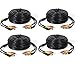 Masione 4 Pack 50ft Security Camera Video Audio Power Cable Wire Cord for CCTV dvr Surveillance System