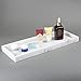 Creative Home Natural Creamy White Marble Bathroom Towel Tray All Purpose Tray Counter Top Small Accessories Organizer, 6