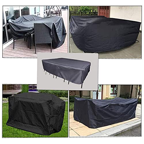 EASYBUYTECH Patio Furniture Cover Super Large Outdoor Sectional Furniture Set Cover, Table Chair Sofa Covers, Waterproof Dust Proof Anti UV/Wind Protective Cover (124"x63"x29"Furniture Set Cover)
