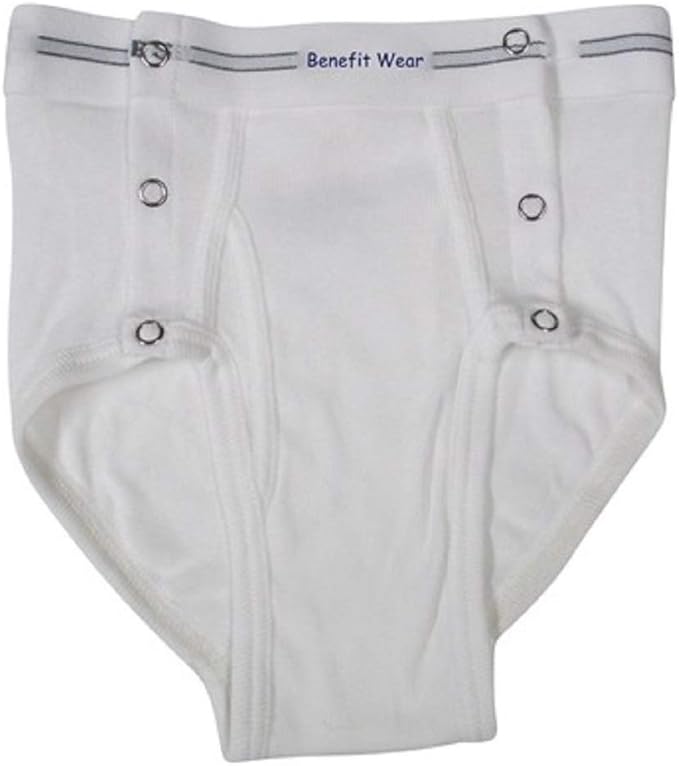 Men's Briefs with Side Snap Closure (L) Health & Personal Care