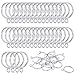 ANJUU 36 PCS 38mm Inner Diameter Curtain Rings, Metal Curtain Drape Sliding Eyelet Rings-Hanging Rings for Curtains and Rods Silver Tone
