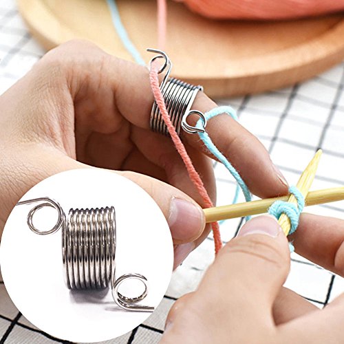 image for memorytime Mini Finger Threader Thimble Ring Knitting Thread Yarn Stra