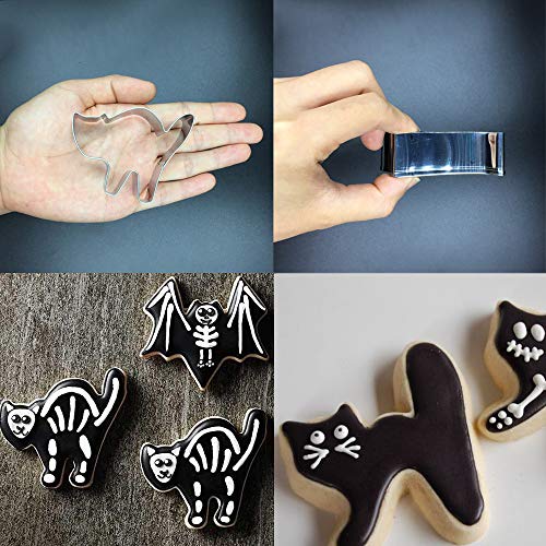 image for Bonropin Halloween Cookie Cutter Set - 5 Piece Stainless Steel Cutters