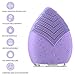 Tsuperb Silicon Face Cleansing Brush Electric Sonic Facial Face Scrubber Silicone Waterproof Safe Use Anti-Aging Facial Massager, Exfoliate Smooth Deep Cleansing Skin Care (Purple)