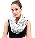 Lina & Lily Vintage Camera Print Loop Infinity Scarf for Women Lightweight (White)