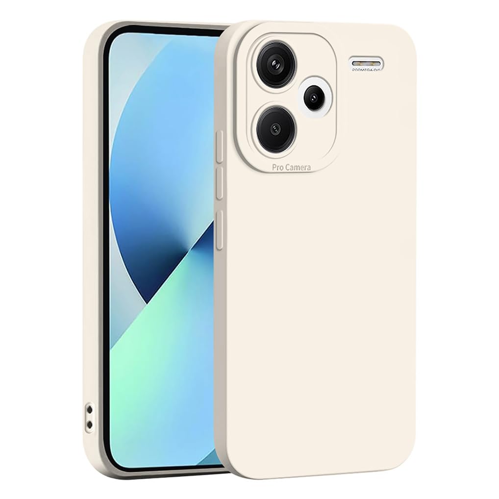 SEAHAI Case for Xiaomi Redmi Note 13 Pro+ 5G/Plus 5G, Ultra Thin Premium Soft Silicone Phone Cover with Thickened Camera Protection Design, Shockproof TPU Bumper Fashion Case Cover - White